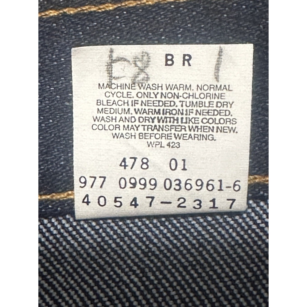 Levi's 547 Brown Tab Relaxed Bootcut Jeans, Dark Indigo, Vintage Deadstock 1999 - Picture 8 of 8